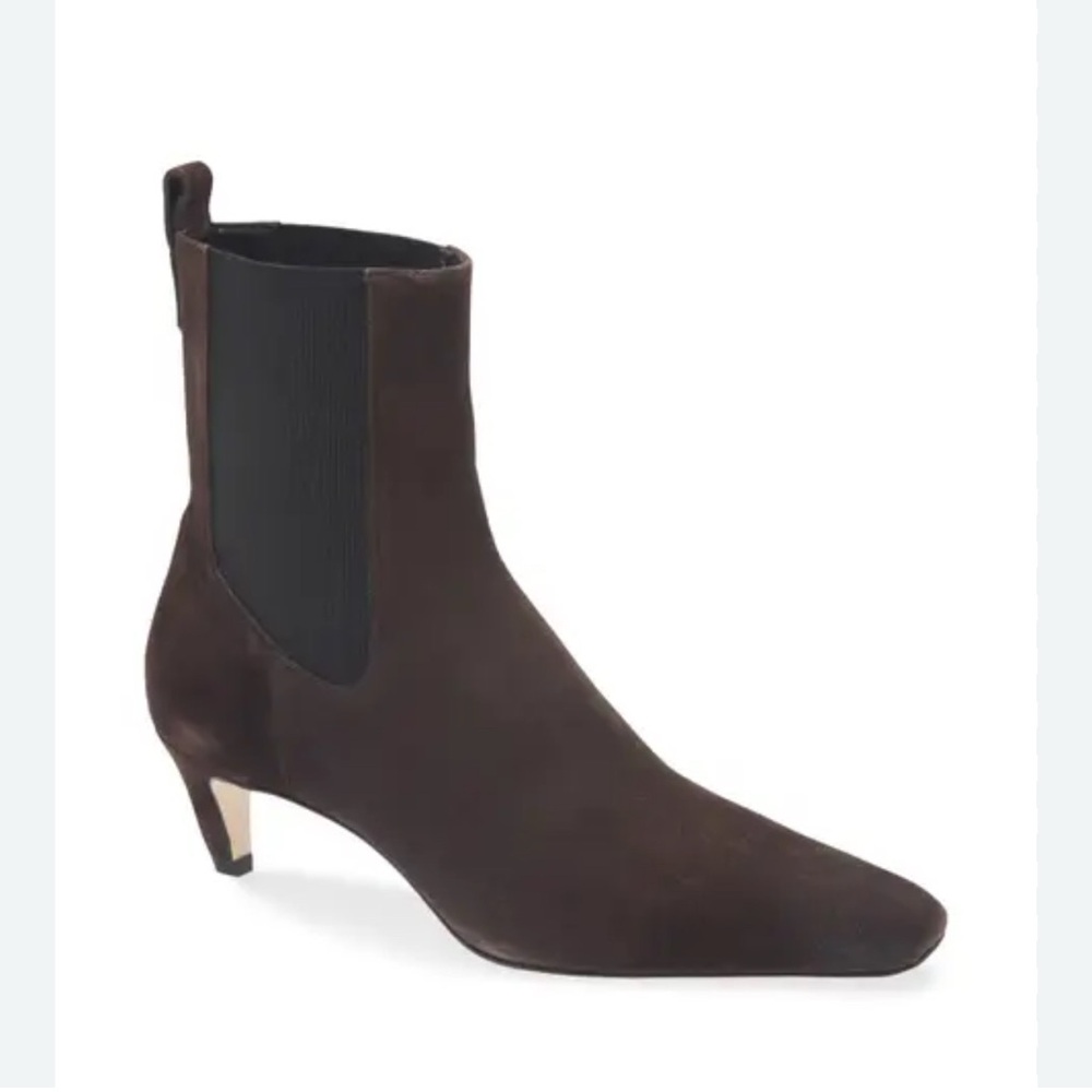 Reformation Roberta Boss Suede Kitten Heel Chelsea Booties 11